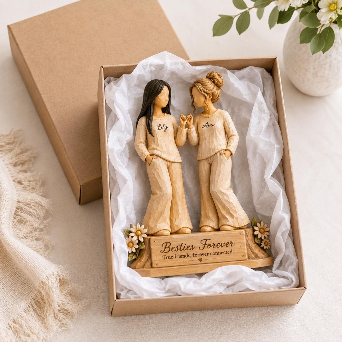 Personalized Best Friends Wooden Block, Besties Forever Pinky Promise Keepsake, Soul Sister Birthday Gift, Bestie BFF Gift, Friendship Decor bc40a5d9-7dee-4e30-99bd-68567fb3fffb-4.jpg