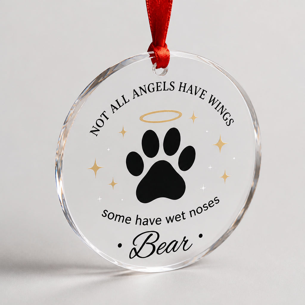 Not All Angels Have Wings Pet Memorial - Transparent Acrylic Ornament (Personalized Name) - Personalized Transparent Acrylic Ornament bc533753-efa2-49a4-9be2-87e0e1d87f08.jpg