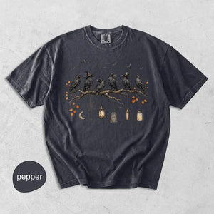 Comfort Colors Black Crow Halloween t-shirt, Cute Spooky Season Fall Tshirt, October Tee Woman, Halloween Bird Top, Halloween Shirt Women bc75f808-d69c-4449-bf92-4a584309eacd-fghn-3-.webp