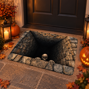 3D Optical Illusion Skeleton Well Flannel Bath Mat, Spooky Halloween Flat Printed Rug, Bathroom Entryway Decor, Gift For Family bc79f306-3468-4580-92ee-a88bf8e7870e-4.png