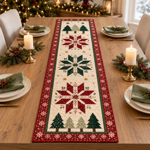 Christmas Quilted Table Runner, Traditional Red Green Holiday Table Decor, Holiday Winter Dining Table Decor, Festive Farmhouse Xmas Decor bc94d980-87cf-4664-8af8-d825e4d7b4f8-banner-1.png