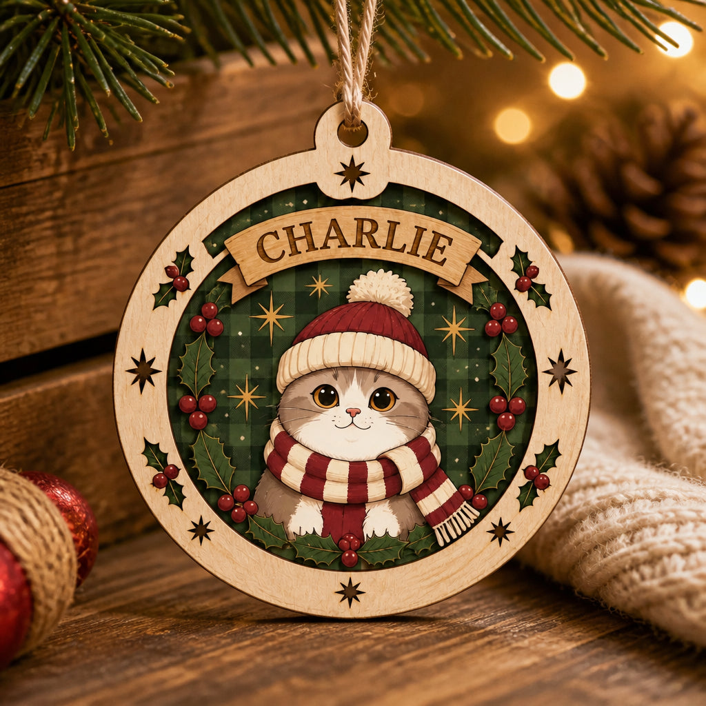Personalized Cat Name Layered Wood Ornament – Cozy Scarf Edition - Personalized 3-Layered Wood Ornament bc9e025f-ce75-4e72-803c-51aeb602bc28.jpg