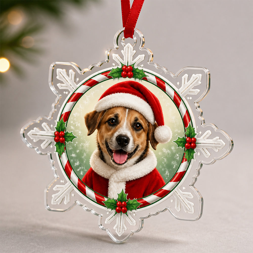Custom Pet Santa Snowflake Acrylic Ornament - Personalized Laser Cut Custom Shape Ornament bcc62425-f277-4911-b44d-afc90cee8152.jpg