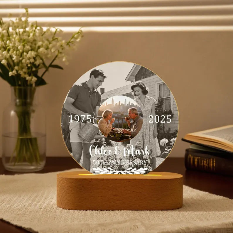 Personalized Then and Now Photo Night Light, 50th Anniversary Gift, Golden Wedding Keepsake, Anniversary Gift for Parents, Grandparents Gift bcefa634-30fc-400f-abd1-bc42af29927a-fffg-1-.webp