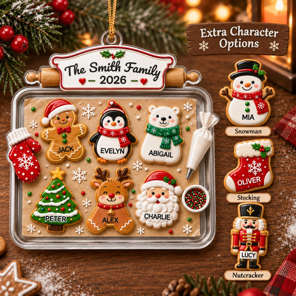 3D Personalized Family Christmas Cookie Tray Ornament, Custom Names Acrylic Keepsake, Family Name & Year, Gift for Parents bcf894d0-ea6a-4142-9eeb-d62a1c449ef1-1.jpg