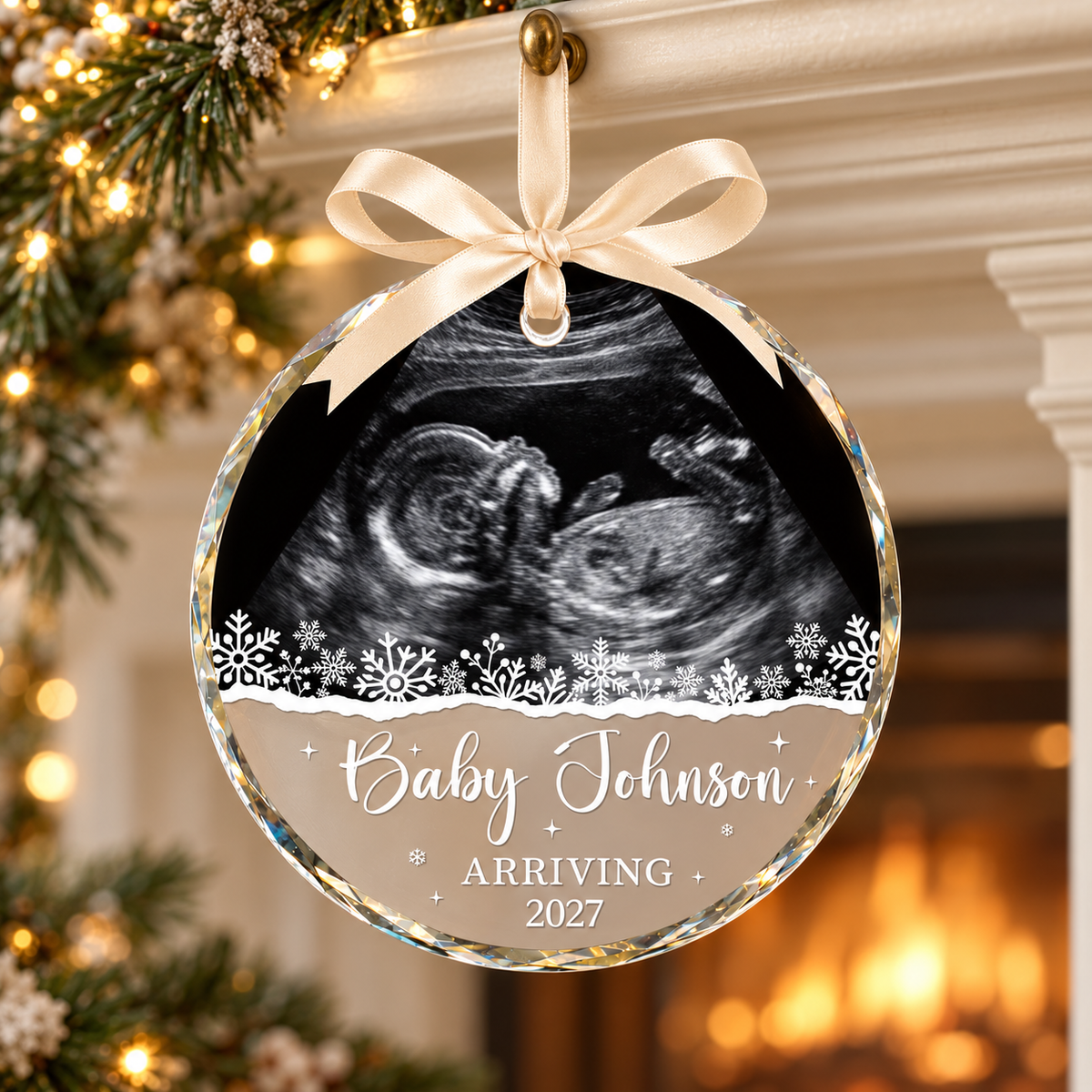 Custom Baby Announcement Ornament, Ultrasound Pregnancy Ornament, Sonogram Reveal Christmas Keepsake, New Family Gift, Expecting Parents bcfc5cc6-afad-4425-b271-69f8f1f89906-banner-2.png