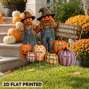 Halloween Fall Scarecrow Grandpa Grandma's Pumpkin Patch - Personalized Yard Sign - Fall Decor For Grandparents bd01b966-7d1c-446a-8d67-27f10be255c0-2.jpg