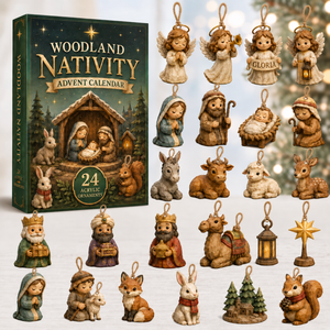 Woodland Nativity Advent Calendar 2026 - 24-Day Festive Countdown, Acrylic Charms Blind Box - Gift For Family & Friends bd0fd24d-ddd5-4b63-ac2a-2fec60d876fd-woodland-nativity-box-charms.png