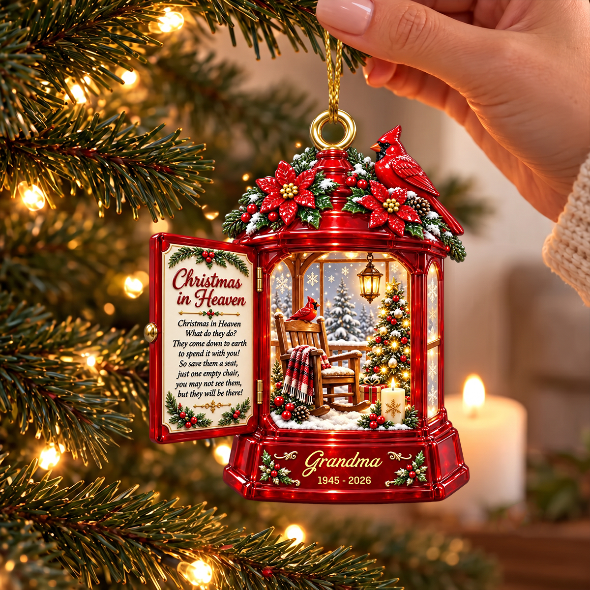 Christmas In Heaven Memorial Cardinal - Custom Christmas Ornament - Real 3D Raised Ornament Memorial Keepsake For Family bd1d1e52-c55d-49a4-b896-df46d1ce4c23-1.png