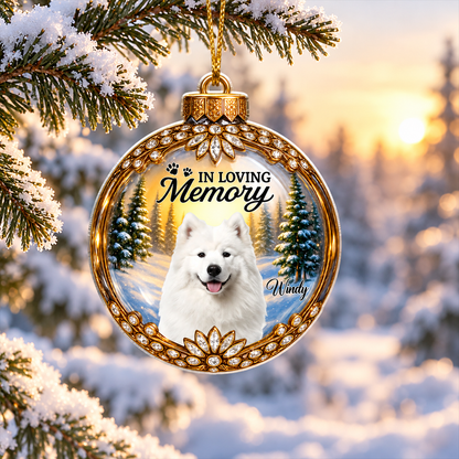Custom Photo Memorial Christmas Forever In My Heart - Personalized Custom Shaped Acrylic Ornament bd229383-5648-47d5-b477-8b8cafa295b3-3.png