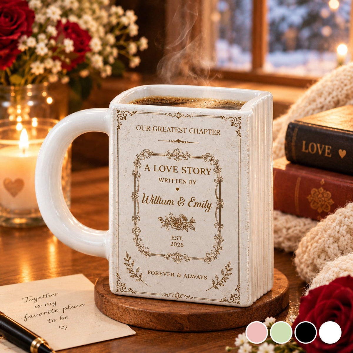 Anniversary Gift For Couples - Personalized Love Story Book Mug - Christmas Gifts bd23d038-4f4b-487e-aa8b-437c61e335b4-Banner-4.jpg