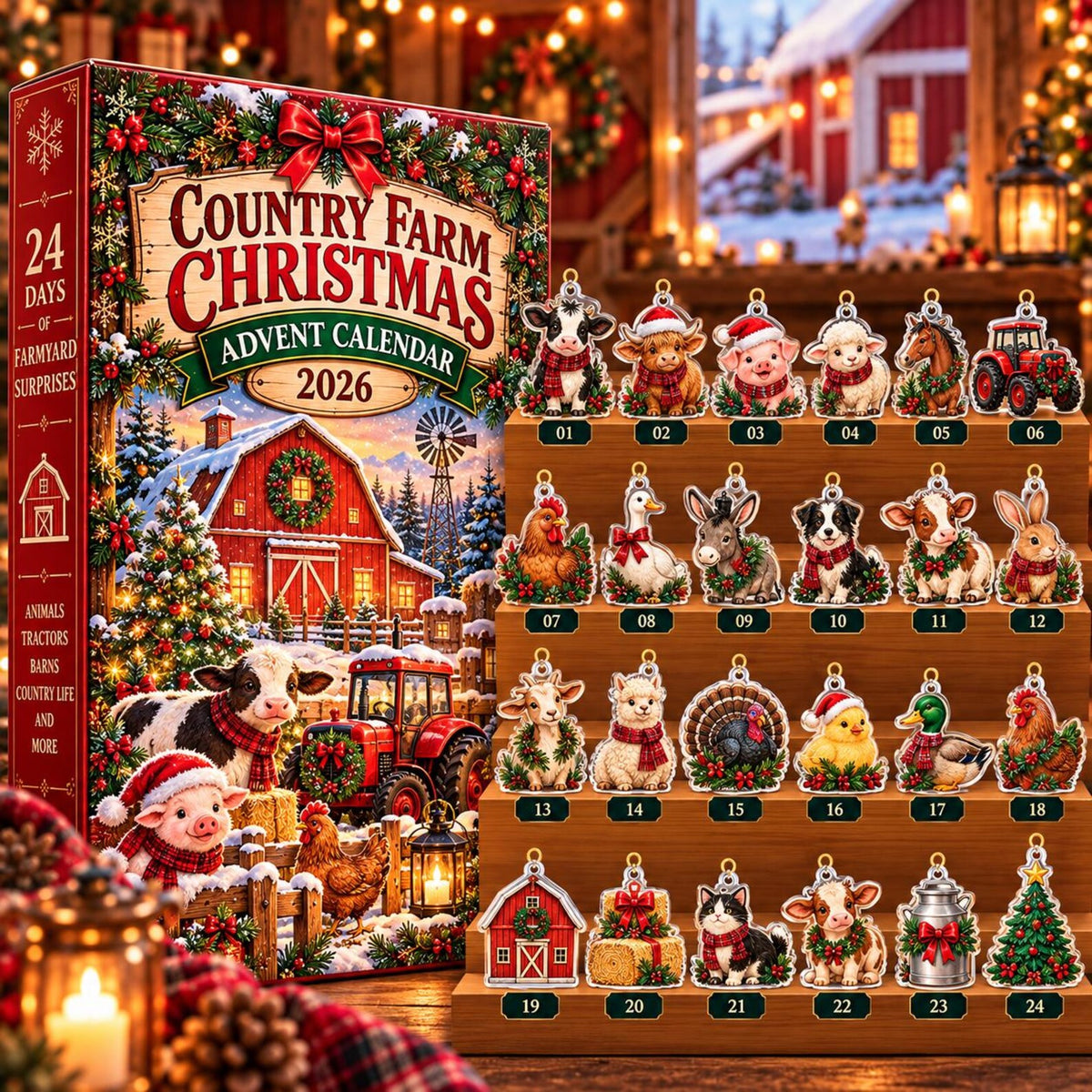 Country Farm Christmas Advent Calendar 2026, 24 Days of Farmyard Acrylic Ornaments, Cute Holiday Countdown for Animal and Farm Fans bd34a836-5149-4f2c-b8dc-43a355f19a6c-il_1588xN.8592244708_j6g3.jpg