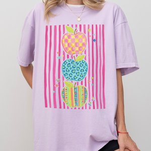 Comfort Colors Teacher Shirt, Colorful Apple Teacher Tee, Preppy Back to School Shirt, Cute Teacher Appreciation Gift bd3f43fa-fff4-4178-816d-1f121c80a4ba-7.png