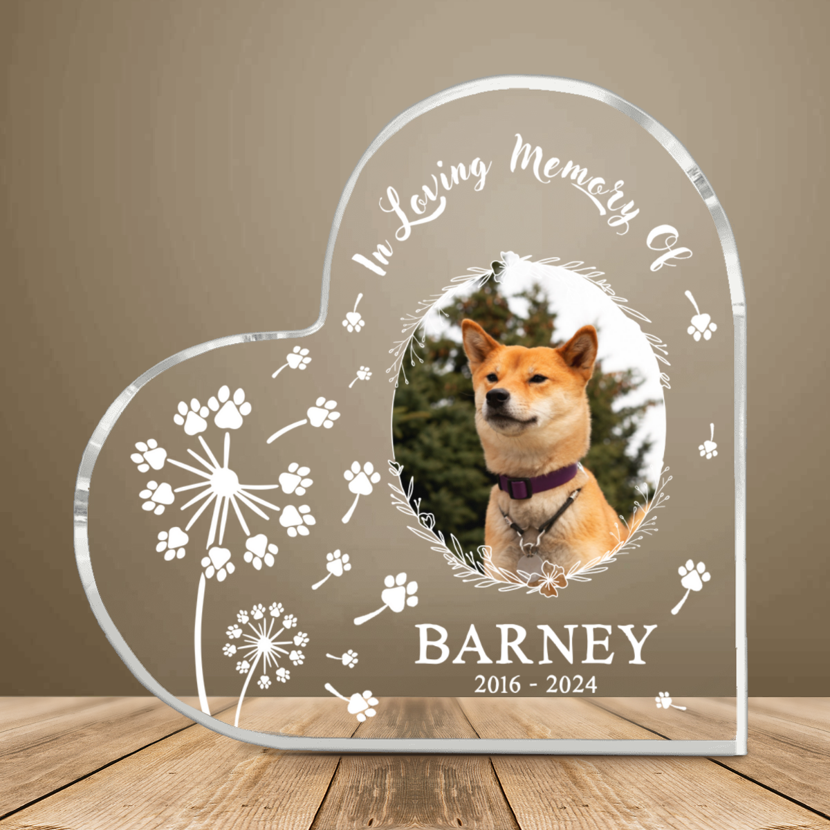 Heart Shape In Loving Memory In Loving Memory Of Personalized Heart Shape Plaque Custom Pet Memoria ...