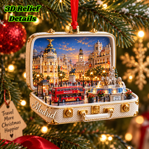 Personalized Madrid 3D Suitcase Ornament – Custom Name Spain Christmas Keepsake for Madrid Lovers & Travelers bd4dc555-20ad-4ca8-a248-386f648791f2-mockup-annotated-1789439308202.png