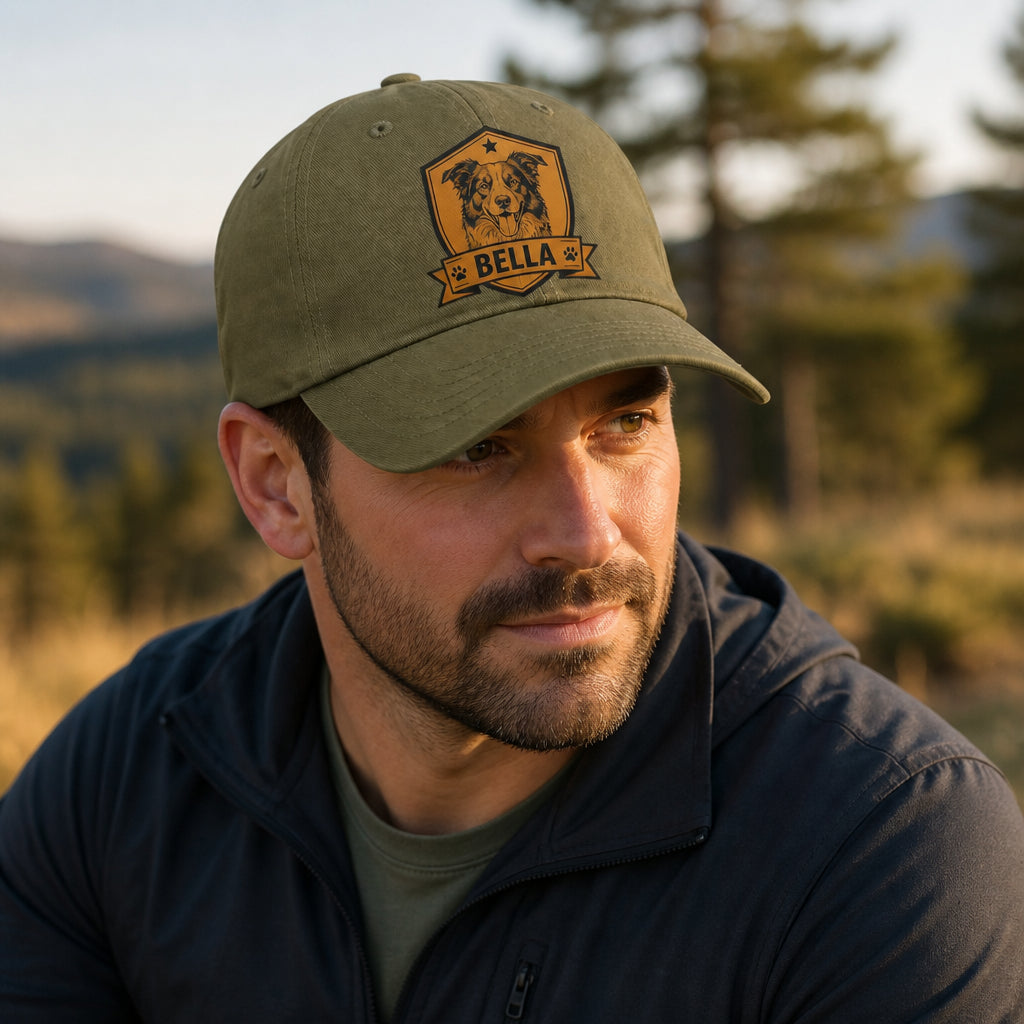 Custom Pet Portrait Printed Cap with Name — Shield Badge - Personalized Printed Cap bd7d4c86-a347-49f3-9288-460ba3cf15a9.jpg