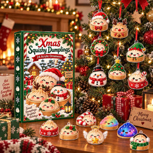 Dumpling Christmas Advent Calendar, 24 Day Acrylic Ornament Countdown, Cute Dumpling Christmas Decor, Christmas Countdown Box bd7e4509-009f-4310-9490-2576cb7125cf-hklj-3-.webp