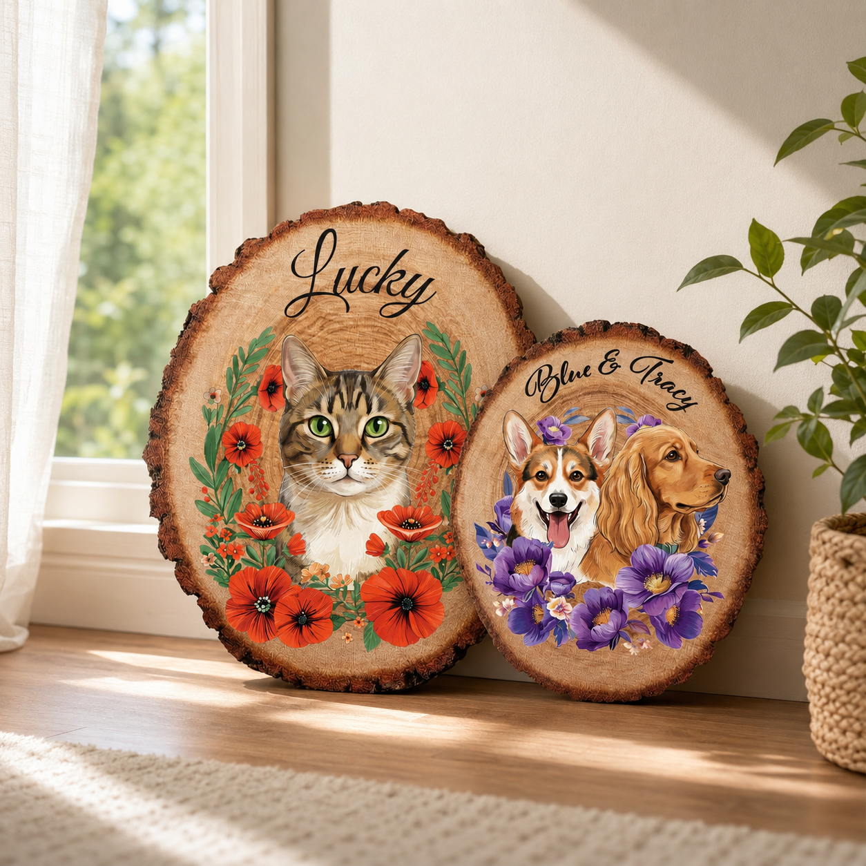 Custom Pet Portrait Wooden Sign, Pet Memorial Gift for Pet Lovers, Pet Photo Wall Art, Pet Loss Sympathy Gift for Pet Owners, Cat Dog Gift bdb4babf-0577-4290-bc49-e6c8678b2ebe-banner-1.png