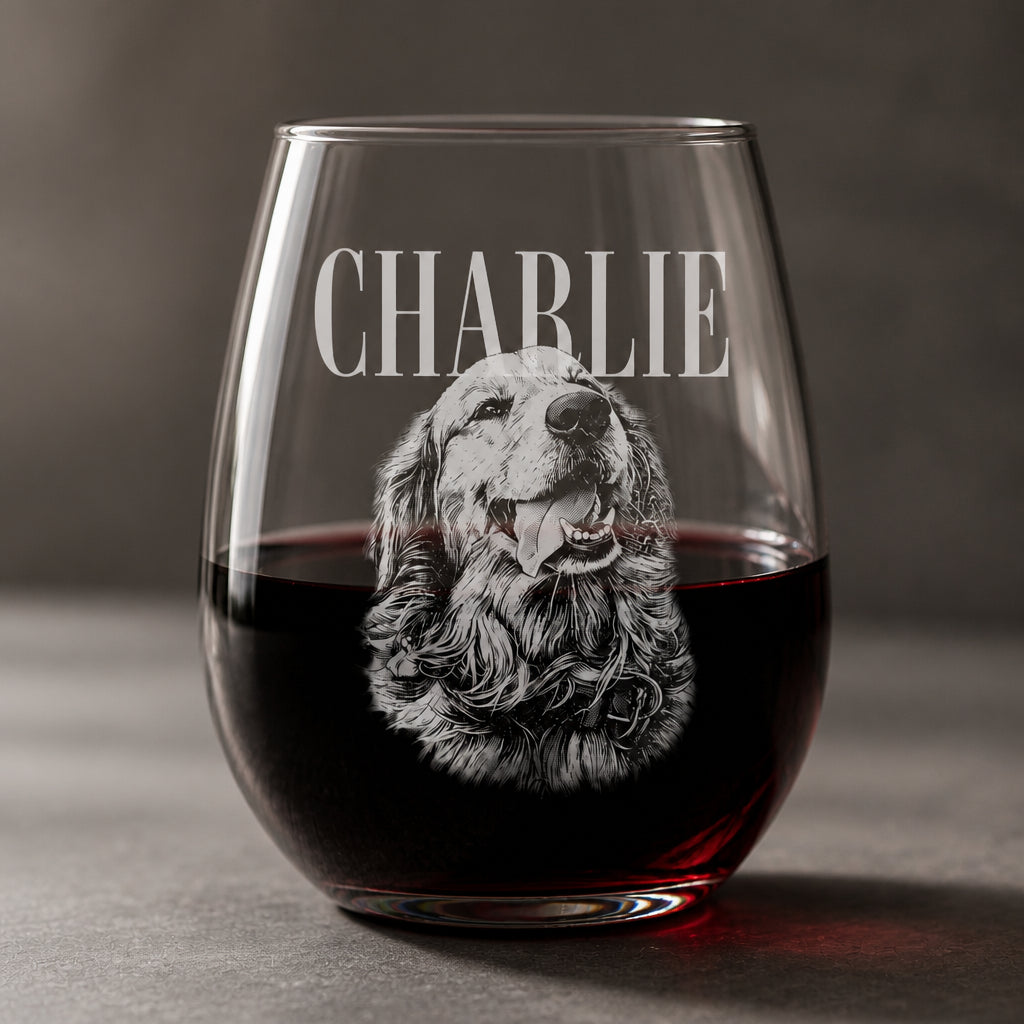 Custom Pet Name Stemless Wine Glass - Personalized Big Belly Wine Glass bdb8b3f0-c9aa-4d83-b9f9-f23c9d7dcb6f.jpg