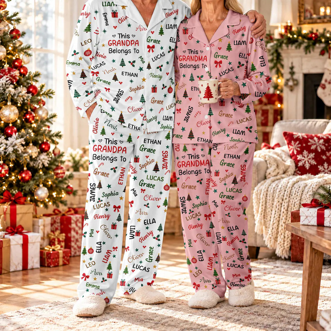 Personalized Grandma Grandpa Pajama Pants, Custom Grandkids Names Christmas Lounge Pants & Sweatpants, Grandparent Gift bdcbe2fa-59c3-4e50-93c2-64c4ce70021a-6.webp