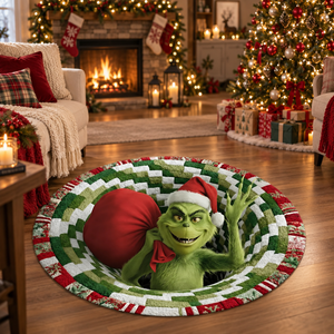 Green Trouble Maker Quilted Round Mat | Funny Grinche Rug for Playful Christmas Home Decor bdd50282-4120-4dd0-9ed0-d06e4e5cfa2a-jhjhj-2-.png
