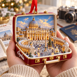 Personalized St. Peter's Basilica 3D Suitcase Christmas Ornament – Vatican City Travel Souvenir & Catholic Gift bdd72202-e430-4927-8962-b346381f1d5d-Vatican-City-Christmas-suitcase-ornament-4.png