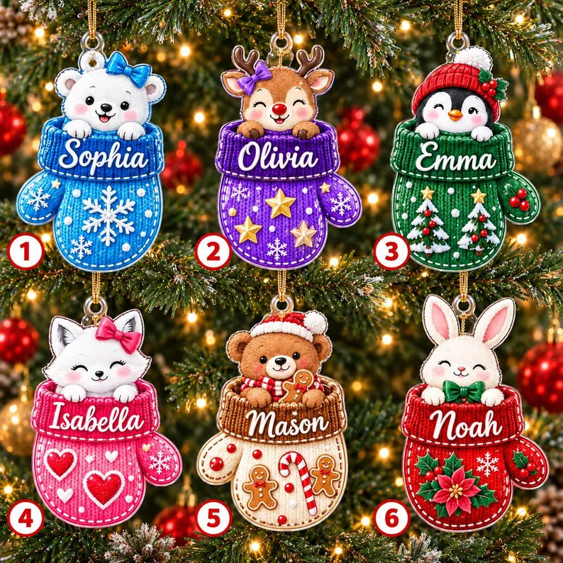 Personalized Christmas Ornament 2026, Custom Name Mitten Ornament, Cute Animal Christmas Tree Decor, Kids Holiday Keepsake Gift Christmas bddade53-5686-4349-8eb7-41e6aa82fbbb-tyhnjrAWhnjm-1-.webp