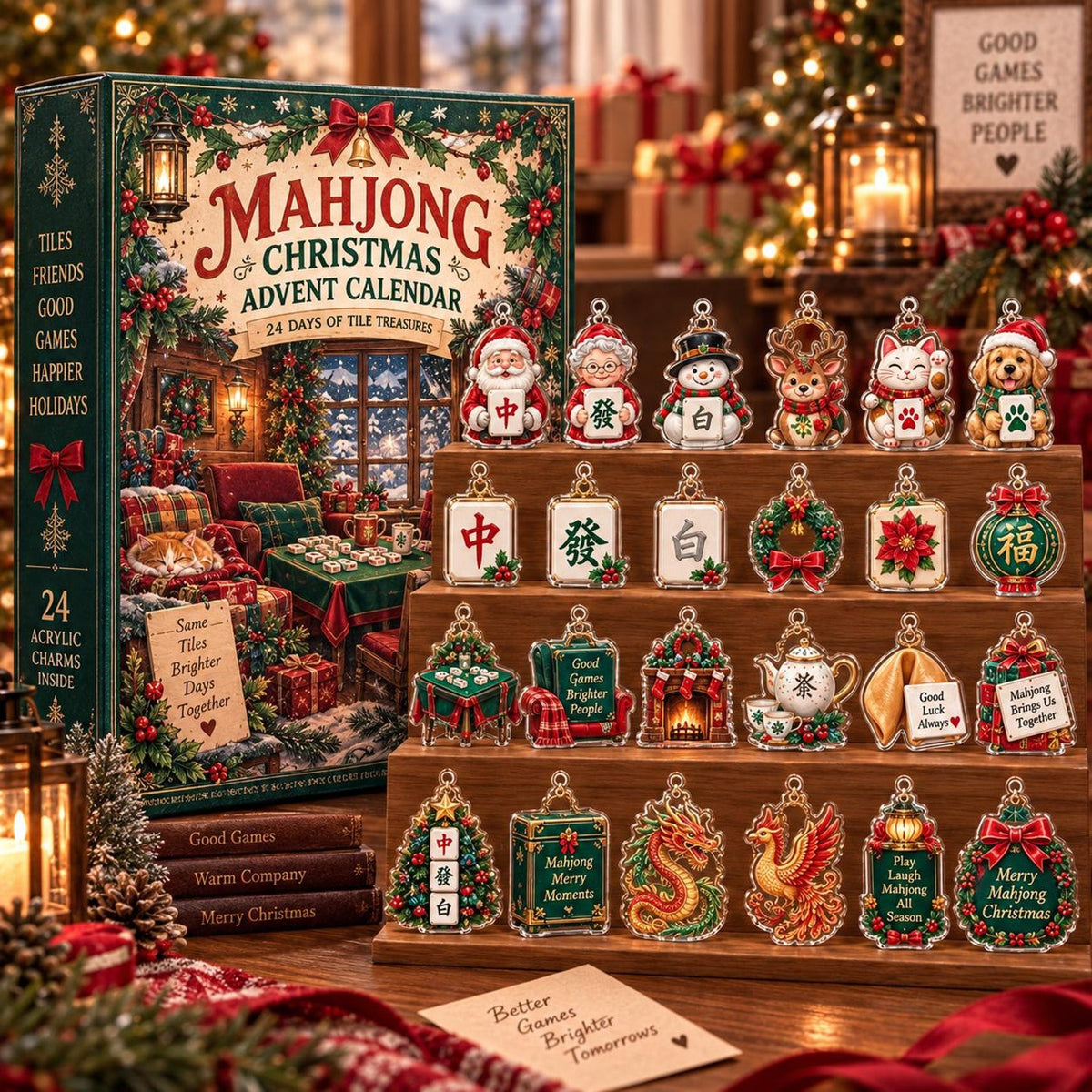 Mahjong Christmas Advent Calendar 2026, 24 Acrylic Ornaments, Holiday Countdown Gift be076c55-9087-44bc-bbcf-d6ebe492ce08-il_1588xN.8613588453_4z00.jpg