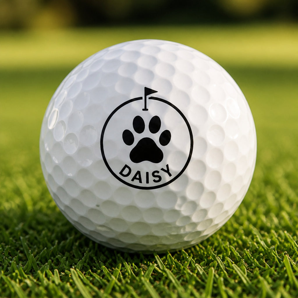 Personalized Dog Lover Golf Ball – Paw Badge + Name - Personalized Golf Ball be0991a5-c3c8-4781-bb27-a0b768848e48.jpg