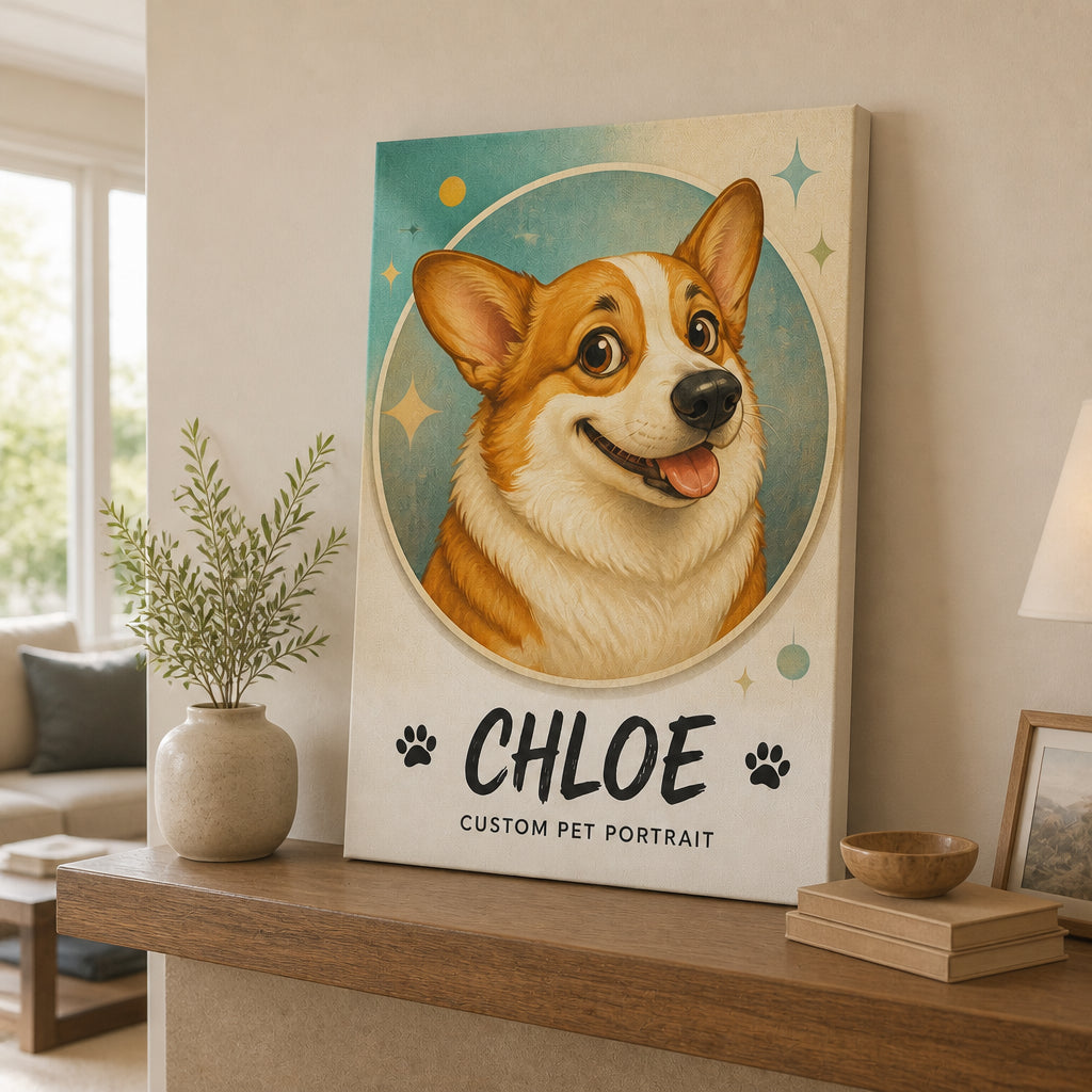 Custom Cartoon Pet Portrait Canvas – Upload Photo + Name - Personalized Canvas be3f490d-b743-419d-a225-045ba6e383a5.jpg