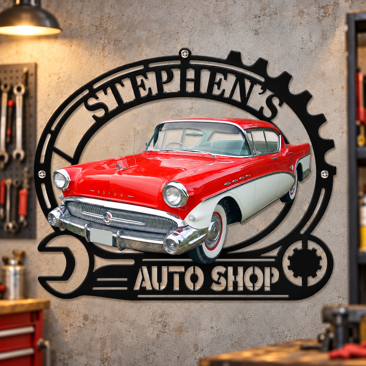 Custom Name Classic Car Garage Decor - Personalized Birthday Gifts For Men, Man Cave, Dad, Grandpa - Garage Life Forever be6d6c8e-a7f9-42ba-99e2-26e1ef715ccb-5-5-.png