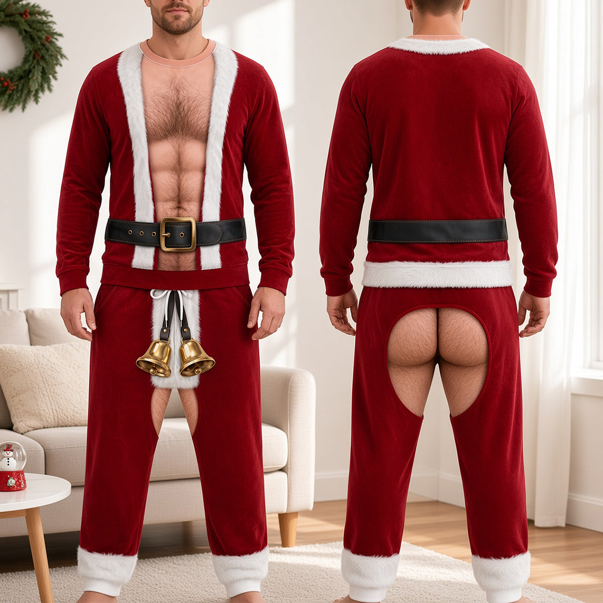 Funny Santa Set Sweatshirt & Sweatpants - Personalized Gifts For Christmas, Funny Gift For Husband be961fd2-dde9-450a-814a-63a950393b90-2.jpg