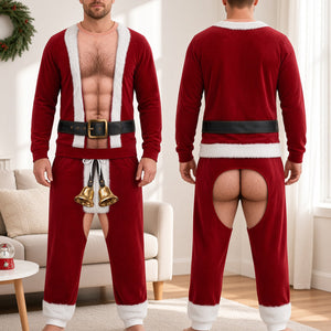 Funny Santa Set Sweatshirt & Sweatpants - Personalized Gifts For Christmas, Funny Gift For Husband be961fd2-dde9-450a-814a-63a950393b90-2.jpg
