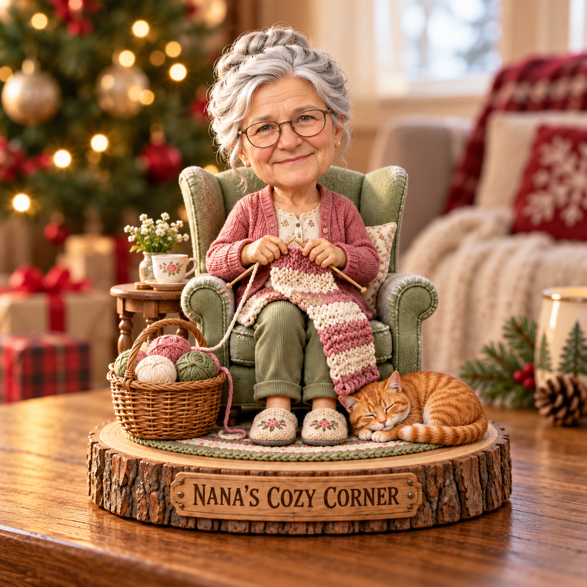 Nana’s Cozy Corner Knitting Keepsake – Gift for Grandma Who Loves Knitting, Mother’s Day, Birthday & Christmas bec122ee-261d-44df-846e-15b66d0edb10-Nana-s-Cozy-Corner-Holiday-Keepsake-4.png