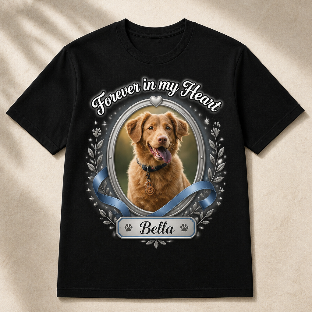 Pet Memorial Photo Tee – Forever in My Heart - Personalized T-shirt bedce51d-6887-4dc4-8282-16a232bad0b2.png