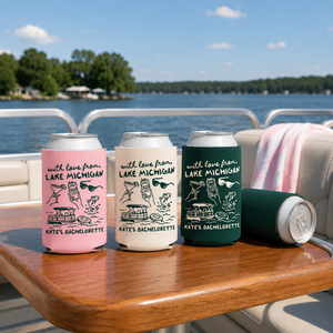 With Love From Lake Michigan Bachelorette Can Coolers - Custom Camp Bachelorette Party Favors - Personalized Cozies in Regular and Slim Size bedf5094-cf75-466d-adf1-5538c8682985-banner-4.png