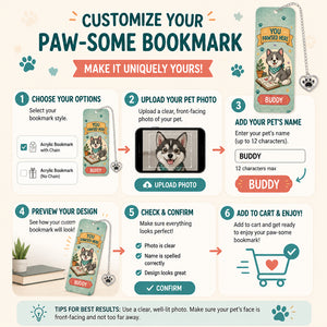 You Pawsed Here Pet-Name Acrylic Bookmark - Personalized Acrylic Bookmark bee369ee-e158-4635-8b65-8f430a8f97a0.jpg