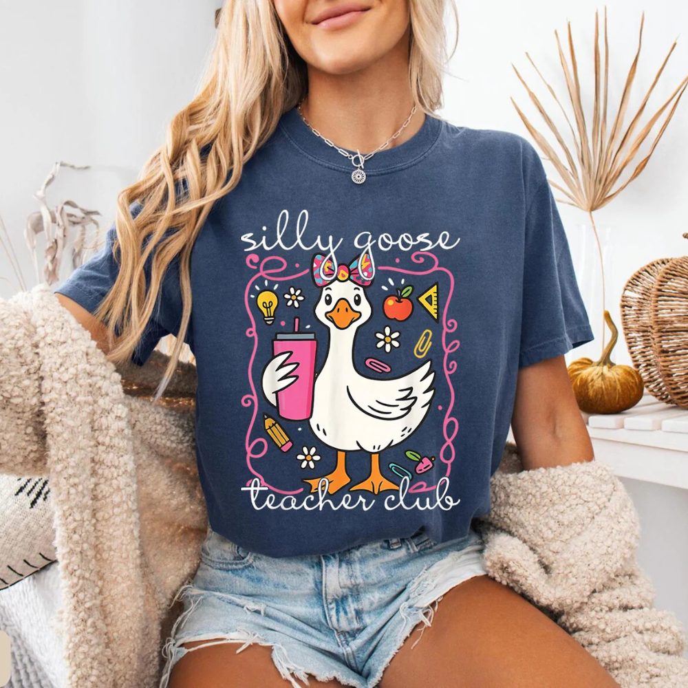 Comfort Colors® Silly Goose Teacher Club Shirt, Funny Teacher Tee, Cute Back to School T-Shirt, Funny Goose Group Teacher Apparel, Teacher bef31ccd-5eed-4245-9564-725986253034-4.png