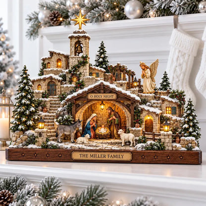 Personalized Nativity Christmas Village Wooden Block, Custom Family Holy Night Decor, Religious Christmas Winter Festive Home, Xmas Gift bef8b446-1347-4980-aabc-7e93544313c2-ghgh-22-.webp