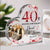 40th Wedding Anniversary Heart Acrylic Plaque, Personalized 40th Anniversary Gift For Parents, Ruby Anniversary Presents, 40 Year Anniversary Gifts