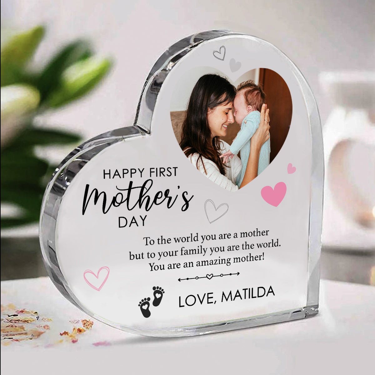 Happy First Mother's Day Acrylic Block, New Mom Gift, First Time Mom Gift, Gift For 1st Mother's Day