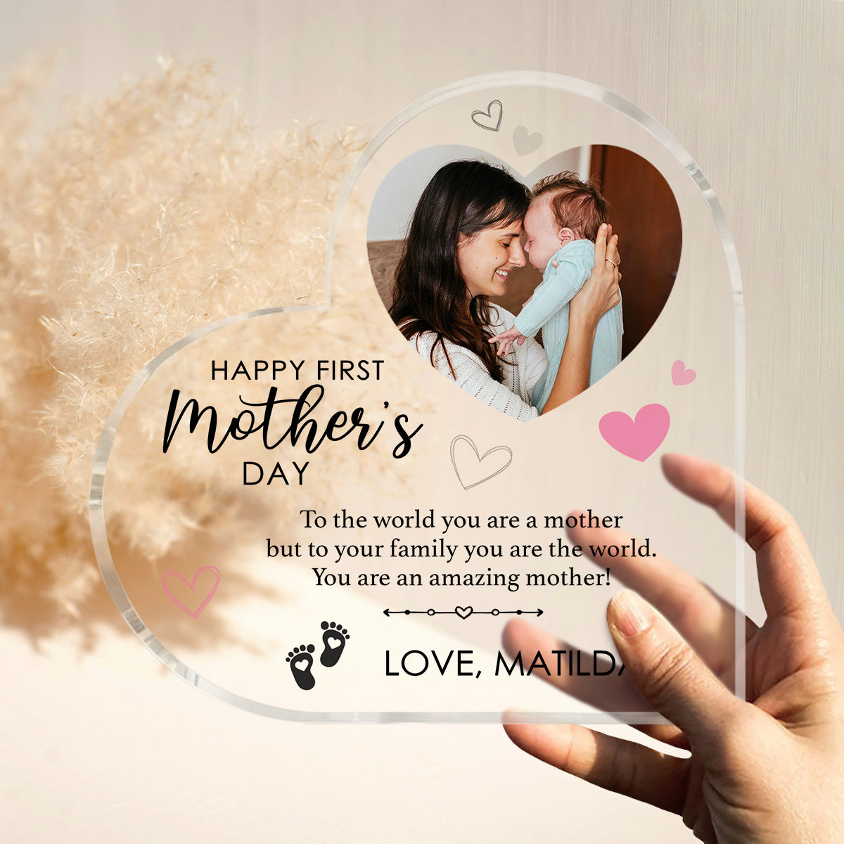 Happy First Mother's Day Acrylic Block, New Mom Gift, First Time Mom Gift, Gift For 1st Mother's Day