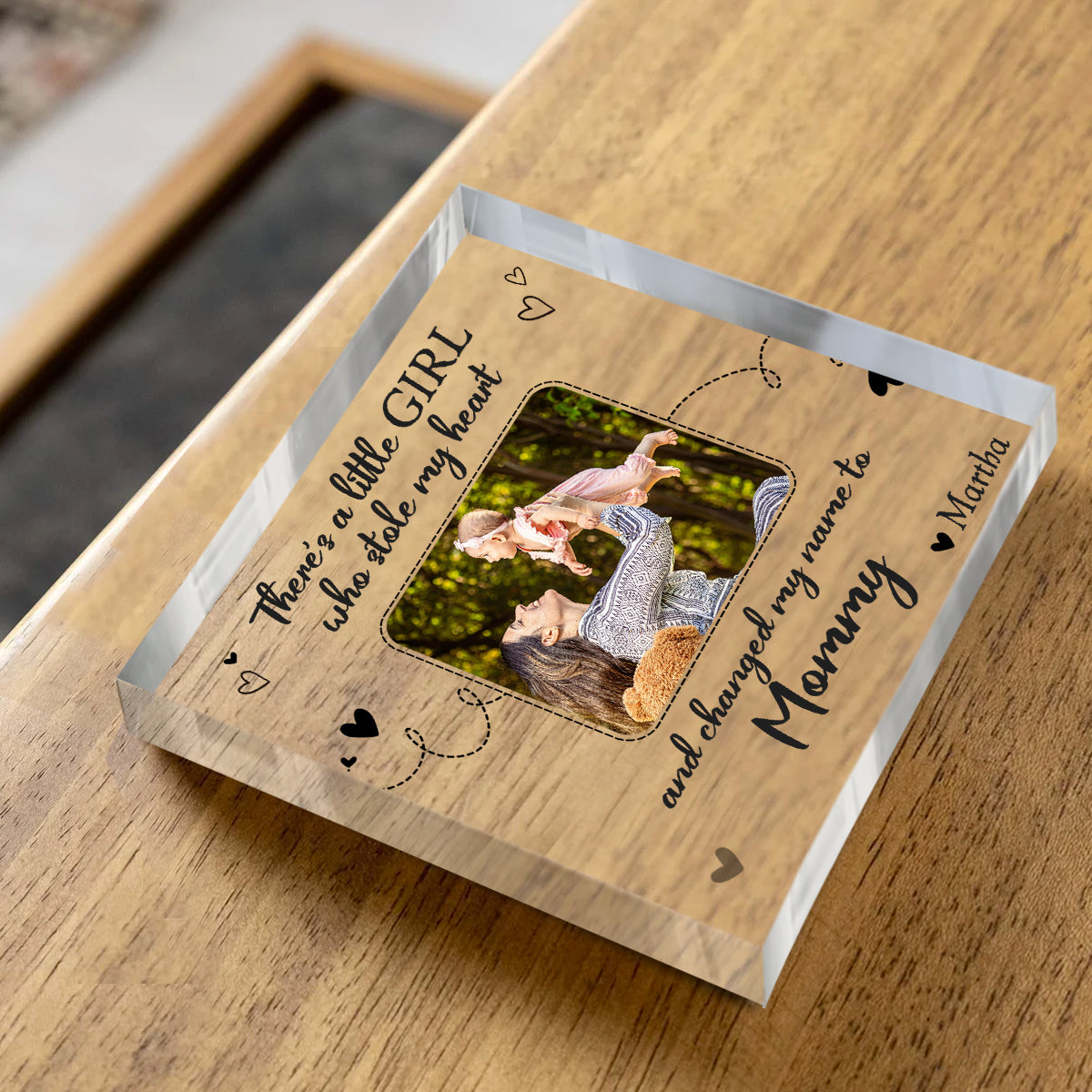 1st Mother’s Day Gift From Girl/Boy, New Mom And Daugther/Son Acrylic Plaque, Gifts For Mom From Husband, Mommy Gifts