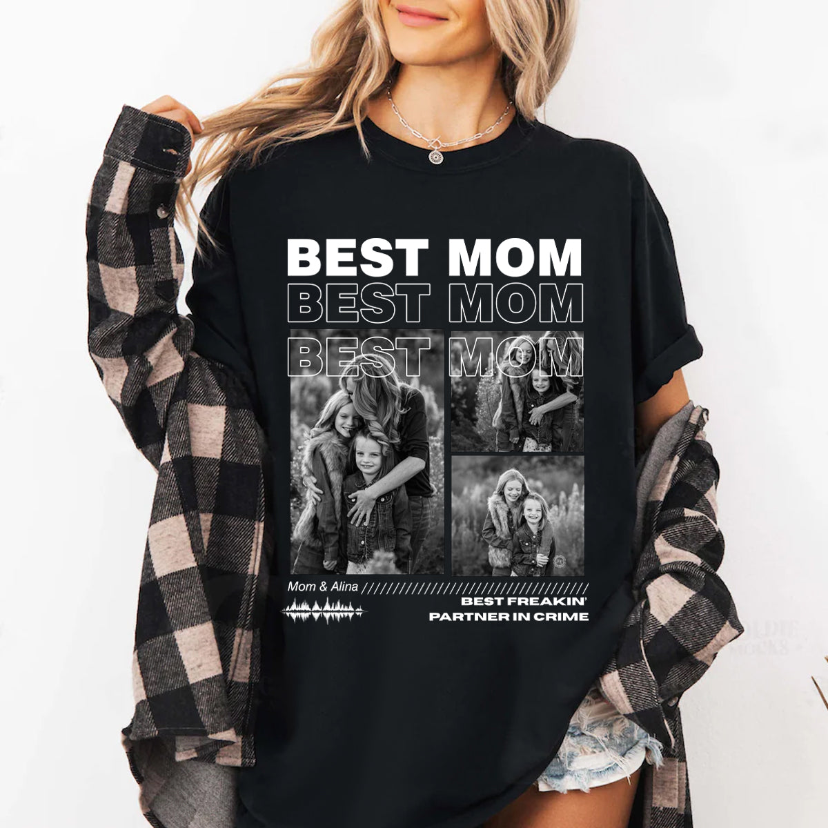 Custom Best Mom Photo Shirt Sweatshirt, Mother's Day Gift, Vintage 90s Custom Bootleg Shirt, Personalized Mother Gift , Birthday Gift For Daughter and Mom