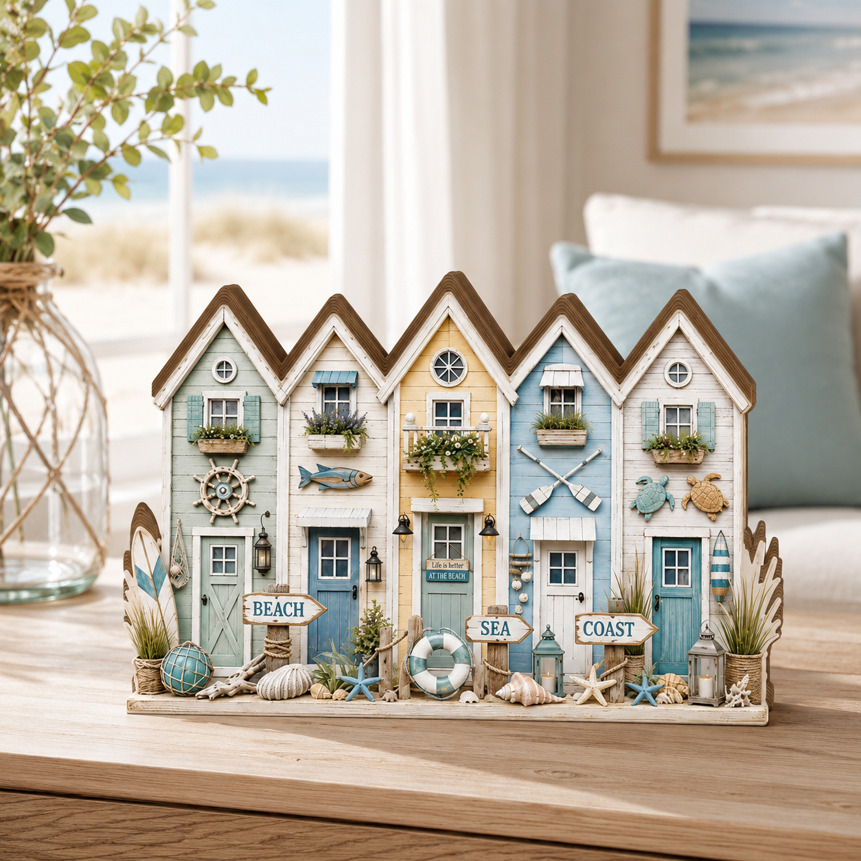 Coastal Beach House Block, Nautical Shelf Sitter, Seaside Cottage Decor, Ocean Lover Gift bf0b999b-e3a2-4959-8296-2a87f2cc2beb-banner-1.png