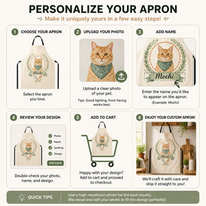 Custom Watercolor Pet Portrait Apron - Personalized Apron bf232448-57a5-42d5-94f8-73160660b2fe.jpg