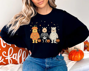 Pooh Halloween Sweatshirt, Cute Bear Costume Crewneck, Pumpkin Skeleton Mummy Shirt, Spooky Season Pullover, Fall Outfit Gift bf3f8e88-cccc-4f69-a47e-4e6f8bbbc57b-tr-ttr-1-.webp