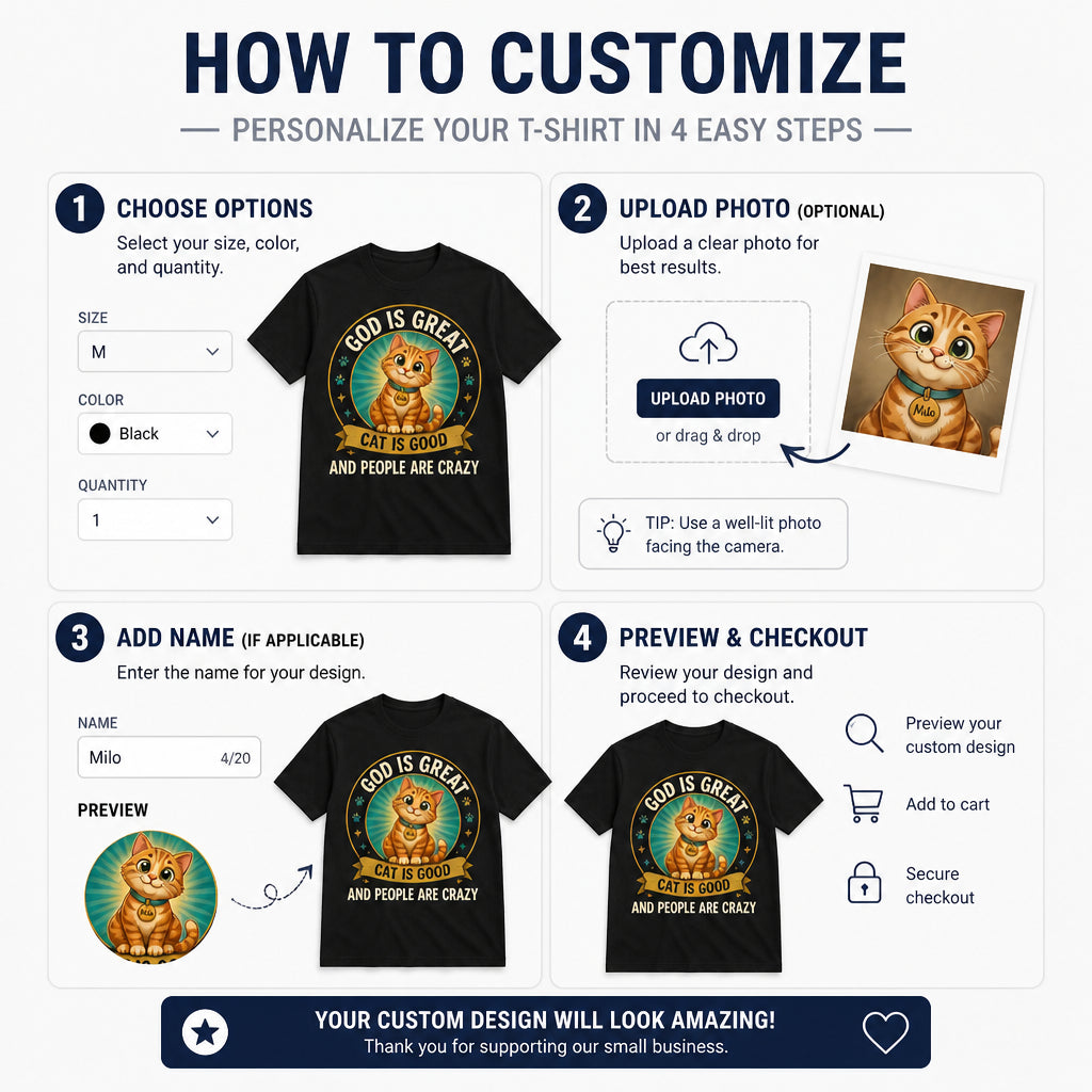 God Is Great Cat Is Good Personalized Cat Name T‑Shirt - Personalized T-shirt bf4cd147-d6b5-4125-8672-208c1f25de8a.jpg