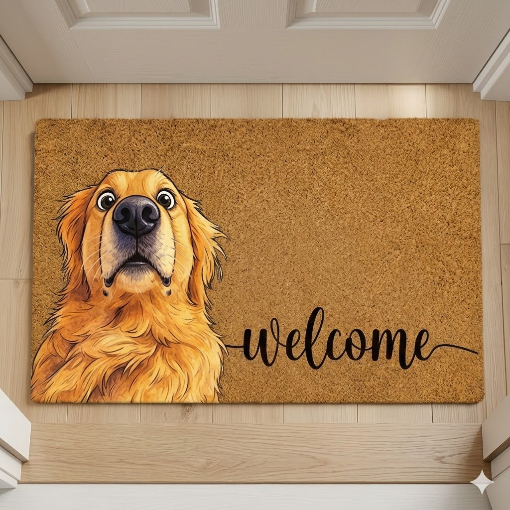 Personalized Dog Cat Portrait Doormat Custom Pet Welcome Mat