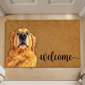 Personalized Dog Cat Portrait Doormat Custom Pet Welcome Mat